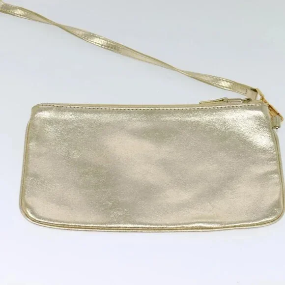 TIFFANY&Co. Reversible Tote Bag Leather Suede Gold Tone Auth 105966